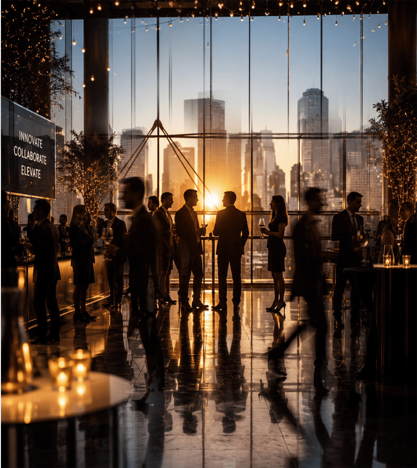 Guests celebrating at a wedding